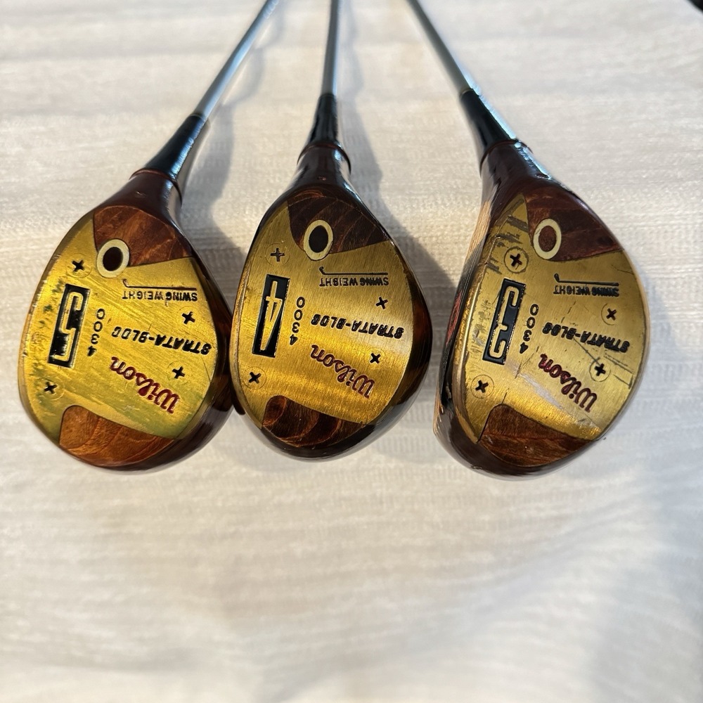Wilson Sam Snead Strata-Bloc Wood Set 3 4 5 Vintage Brown Mens RH